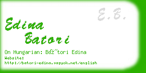 edina batori business card